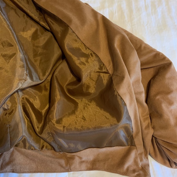 POETRY Faux Suede Caramel Jacket | Size Large - Picture 7 of 11